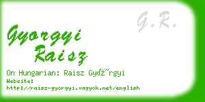 gyorgyi raisz business card